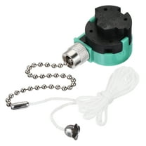 Uxcell Pull Chain Switch 3 Speed with String for Ceiling Fan Lamp Green Silver