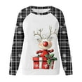 thumbnail image 4 of Levmjia Christmas Sweater for Women Crewneck Sweatshirt Women's Christmas Trendy Printed Round Neck Long Sleeved Top Loose Fitting Sweater, 4 of 6