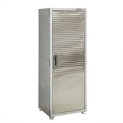 UltraHD 1-door lockable storage cabinet, 24" W x 18" D x 66" H, Granite Gray