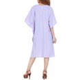 thumbnail image 3 of HAPPY BAY Women's Summer Loungewear Solid Casual Relaxed Caftan Knee Length Cover Up Dresses for Women 2X-3X Lavender, Floral, 3 of 3