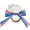White, variant on 4th of July Patriotic Napkin Ring Independence Day Fabric Flower Napkins Rings Buckle with Red White Blue Bow for Home Party Picnic Table Decor