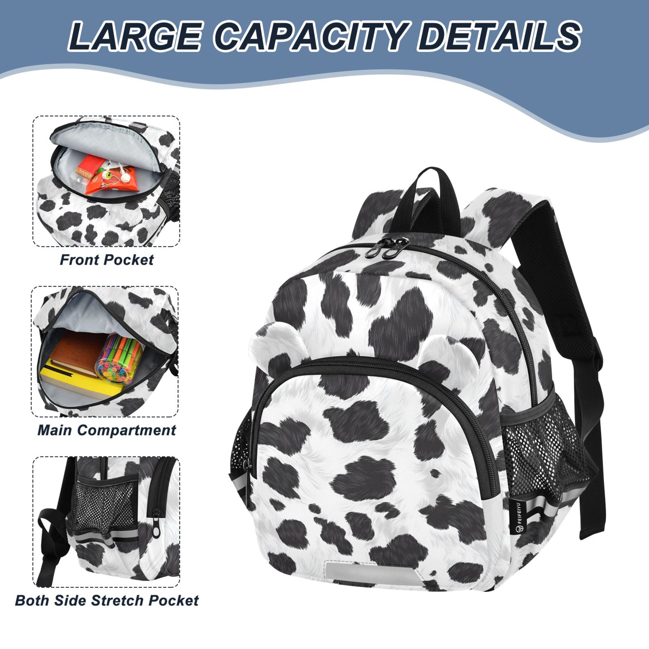 ALAZA Cow Print Mini Backpack School Bookbag Age 3-7 Medium