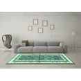 thumbnail image 3 of Ahgly Company Indoor Square Persian Turquoise Blue Traditional Area Rugs, 6' Square, 3 of 4