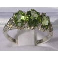 thumbnail image 2 of LBG 14k White Gold Natural Peridot Womens Promise Ring - Size 6.5, 2 of 4