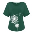 thumbnail image 4 of Birdeem Mode Femme T-Shirt à Col en V Imprimé Blouse Hauts Chandail, 4 of 4