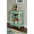 thumbnail image 2 of Riverbay Furniture Transitional Wood/Granite Top Kitchen Island in Mint Green, 2 of 13