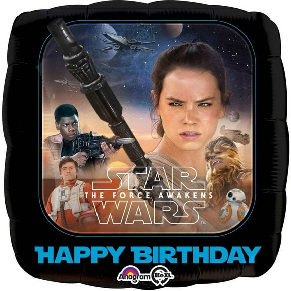 Star Wars Episode VII the force Awakens Happy Birthday Foil Balloon