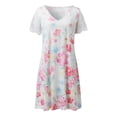 thumbnail image 4 of VKEKIEOWomens Dresses Clearance Under $5.00,Clearance Clothes Under $ 5.00,V-Neck Off the Shoulder Sleeveless Printed Pink L, 4 of 8