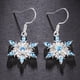 thumbnail image 3 of Fiudx Pendientes de Copo de Nieve, Cadena de Clavícula Brillante para Fiestas, Adornos de Cristal Deslumbrantes, Elegante Atuendo Formal Informal, Regalo Especial para Navidad, Acción de Gracias y Cu, 3 of 6