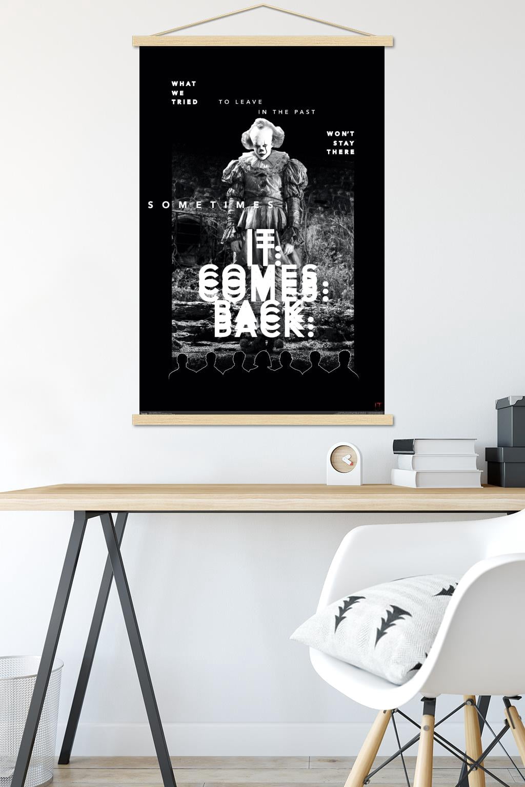 IT: Chapter 2 - Back Wall Poster with Wooden Magnetic Frame, 22.375" x 34"