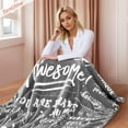 thumbnail image 4 of Men Blanket Get Well Gifts for Men - You are Awesome 50" x 60" Soft Throw Blanket - Inspirational Gift for Him Thinking of You Friendship Feel Better After Surgery Gifts, 4 of 5