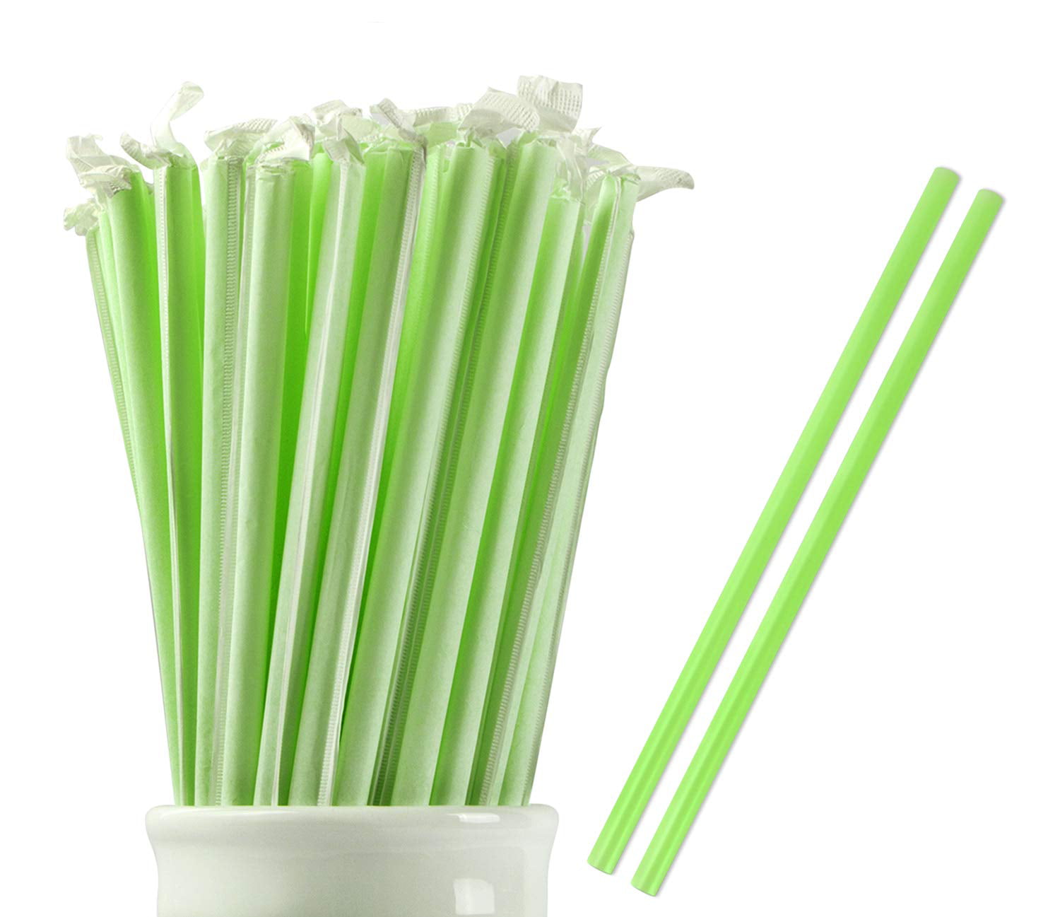 100% Compostable Smoothie Straws 9 Inch Long Wide Drinking Straw Eco  Friendly Plant-Based PLA, Plastic Alternative Straws for Milkshake Slushie,  Pack