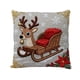 thumbnail image 2 of Seyotauo Christmas Linen Pillow Cover 18x18 inch with Imitation Embroidery Festive Patterns Cover for Farmhouse Bedroom Sofa Home Decor,Flax Craft for Christmas Pillow Cover,Hidden Zipper Easy to Use, 2 of 6