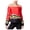 Red - lipstickcombo, variant on Rachel Roy Womens Striped Pullover Blouse, Red, 4