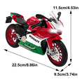thumbnail image 3 of Ducati 1199 Moto Escala 1:12 Juguete Con Luz Y Base Regalo colores Xtellar rojo, 3 of 4