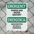 thumbnail image 5 of (2 Pack) Power And Water Shutoff OSHA Emergency Sign 7 Inch X 10 Inch Plastic Sign, Weather Resistant, UV Protected for Workplace, Business, and Construction Site, Made in the USA, 5 of 8
