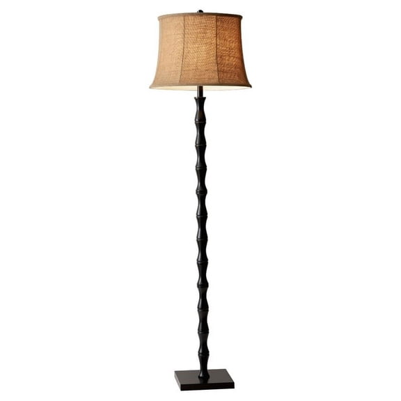 Adesso Stratton Floor Lamp, Painted black metal