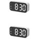 thumbnail image 1 of Injueey Reloj despertador digital Espejo Relojes electrónicos Brillo ajustable 12/24H Alarmas duales Reloj de Función de repetición Blanco 2Conjunto, 1 of 6