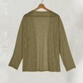 thumbnail image 4 of VSSSJ Women's Floral Lace Shrug Cardigan Long Sleeve Crochet Open Front Sheer Casual Dressy Elegant Cardigan Blouse Tops Green XXL, 4 of 5