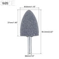 thumbnail image 2 of Uxcell 4 Pack Abrasive Mounted Stone 1/4" Shank 1.18" Dia Conical Corundum Grinding Head for Rotary Tool, 2 of 6