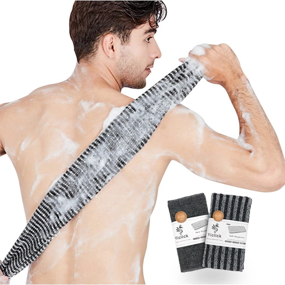 Exfoliante corporal Yiclick para ducha y baño, color negro