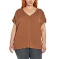 thumbnail image 4 of Orvis Women's Short Sleeve Button Front Blouse Shirt (US, Alpha, Large, Regular, Regular, Black), 4 of 8