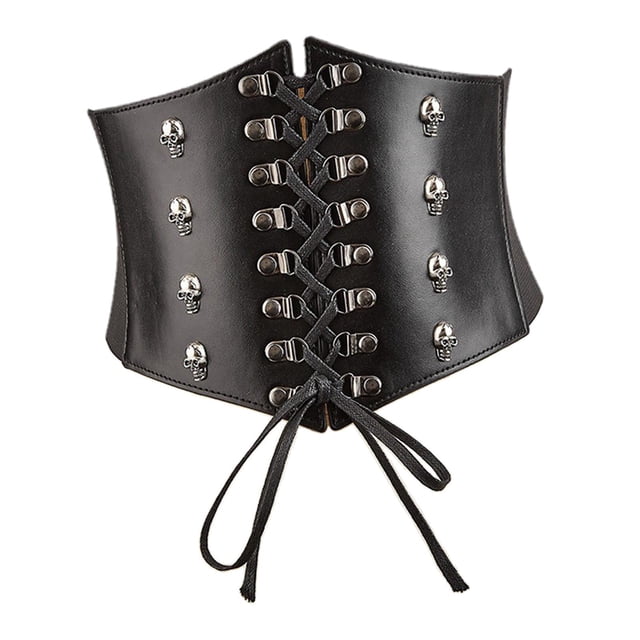 Cinturón,Cinturones de cintura ancha para mujer Faja Cinturón de encaje,Cordón atado Wrap Hebilla Vestido Cintura Elástico,PU cinturones corsé señora mujer disfraz faldas,Faja Macarena Cinturón