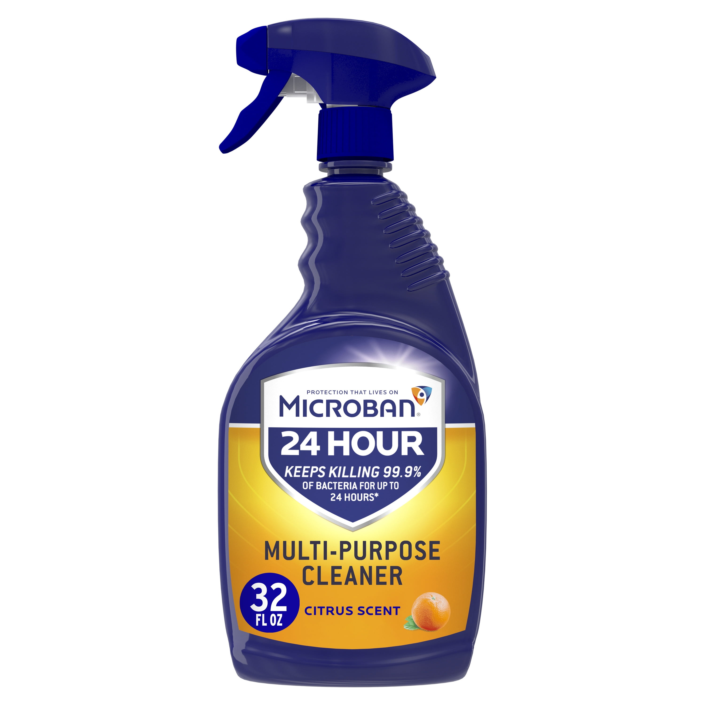 Microban 24 Hour Multi-Purpose Cleaner and Disinfectant Spray, Citrus Scent, 32 fl oz