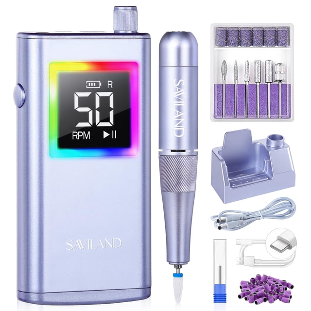 Taladro de uñas SAVILAND Advanced de aleación de aluminio de 50000 RPM
