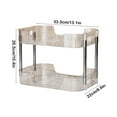 thumbnail image 3 of Puntoco Clear Acrylic Bathroom Counter Organizers and Storage Tray, 2 Tier Makeup,Perfume,Skincare Organizer Shelf & Vanity Storage for Bedroom and Counter Top Spice Racks for Kitchen Corner,Rectangle, 3 of 6