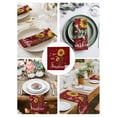 thumbnail image 3 of Red Sunshine Sunflower Cloth Napkins Set of 4 Reusable Dinner Napkins, Pastoral Bees Farmhouse Floral Cocktail Napkin Washable Table Napkins for Wedding/Holiday Party/Baby Shower 20"x20", 3 of 7