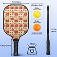 thumbnail image 4 of Pickleball Paddles Set,Pioneer Flower Floral Print Pattern Fiberglass Surface Pickleball Racket Set with 2 Indoor Outdoor Pickleball Balls and Pickleball Bag,Pickle-ball Equipment, 4 of 6