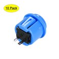 thumbnail image 1 of Interruptor de botón pulsador momentáneo redondo de 23 mm para juegos de arcade, azul, 10 piezas, 1 of 5