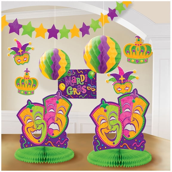 Amscan 240512 Mardi Gras Room Decorating Kit