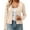 Beige, variant on Cute Cardigans Women Ruffle Hem Button V Neck Long Sleeve Knitted Cropped Light Weight Cardigan