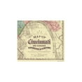 thumbnail image 2 of Historic City Map - Cincinnati Suburbs Ohio - Burgheim 1870 - Vintage Wall Art, 2 of 4