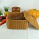 thumbnail image 4 of Hand-woven Chinese New Year Candy Box With Lid, Dried Fruit Snack Plate, Light Luxury Gift Box, Imitation Rattan Large Square, 4 of 4