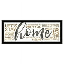 Home by Marla Rae Printed Black Framed Wall Art Wood Multi-Color