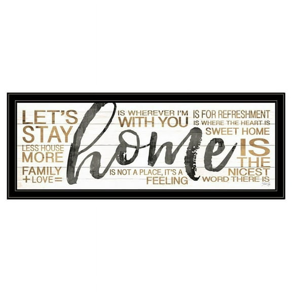 Home by Marla Rae Printed Black Framed Wall Art Wood Multi-Color