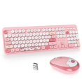 thumbnail image 1 of Combo de teclado y ratón GTSP Pink Typewriter Wireless, 1 of 6