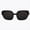 Black, variant on Ladies Oversized Mirrored Sunglasses Retro-Inspired Eyewear UV400
