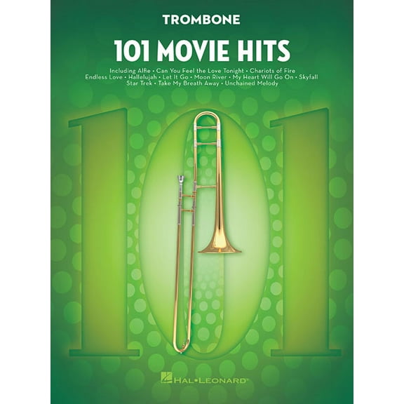 101 Movie Hits Trombone Sheet Music Songbook Instrumental Folio for All Levels Includes My Heart Will Go On, Mission Imp, (Paperback)