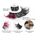 thumbnail image 4 of Colored False Eyelashes 9 Pairs Pack - Curly & Thick Style, Vibrant Hues for Daily Makeup, Parties & Festivals, Reusable Synthetic Lashes, 4 of 17