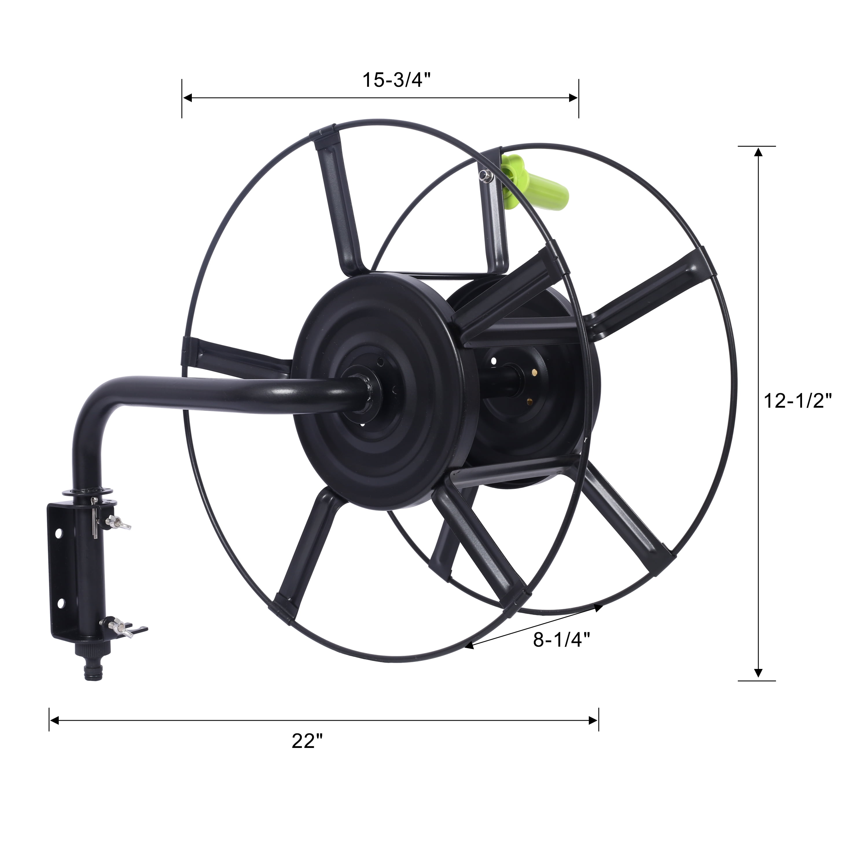 Swivel Hose Reel Wall Mount 180 Degree Pivot Heavy Duty Steel