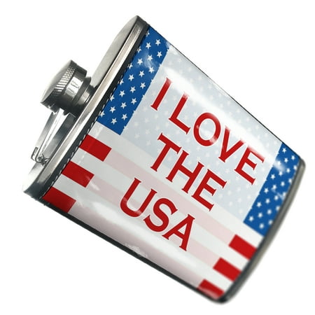 

NEONBLOND Flask I Love the USA Fourth of July Flag