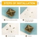 thumbnail image 4 of 100 Piezas de Remaches de Pirámide para Ropa, Remaches Cuadrados de 12mm 4 Garras, Studs de Pirámide de Metal Bronce para Manualidades, 4 of 7