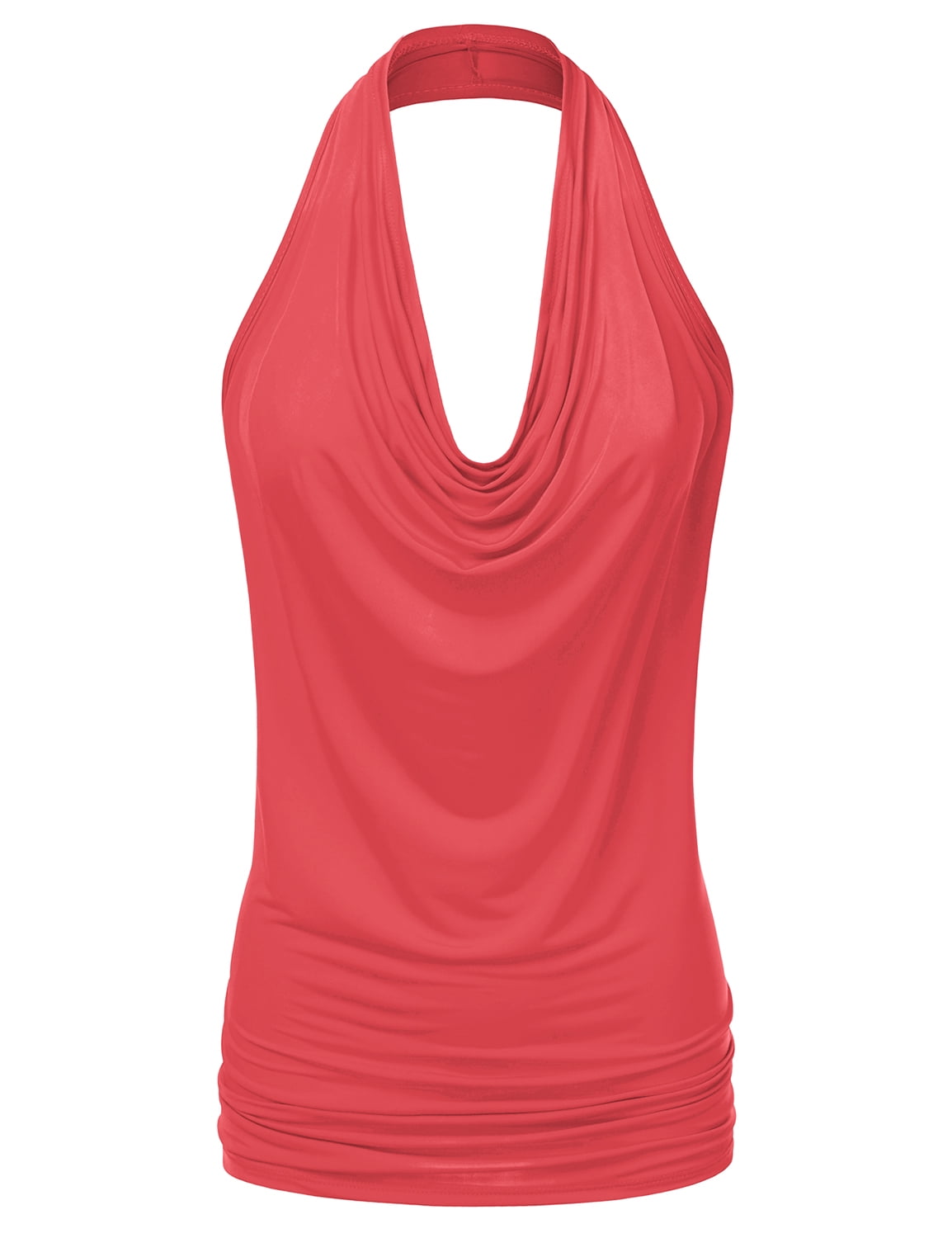 Doublju Doublju Women S Lightweight Sexy Drape Backless Cowlneck