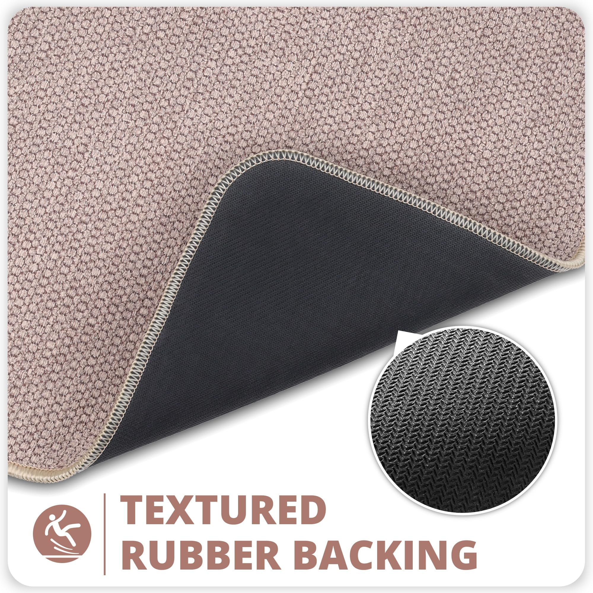 Bath Mat,Ultra Thin Bath Rugs,Rubber Bath Mats for Bathroom,Quick Dry,Non-Slip,Machine Washable,Fit Under Door,Super Absorbent Bathroom Rugs for Bathroom Floor,Shower,Sink.(Grey,17''x27'')