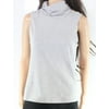 BAM by Betsy Adam Womens Top Attached Mask Knit Sleeveless Gray XL