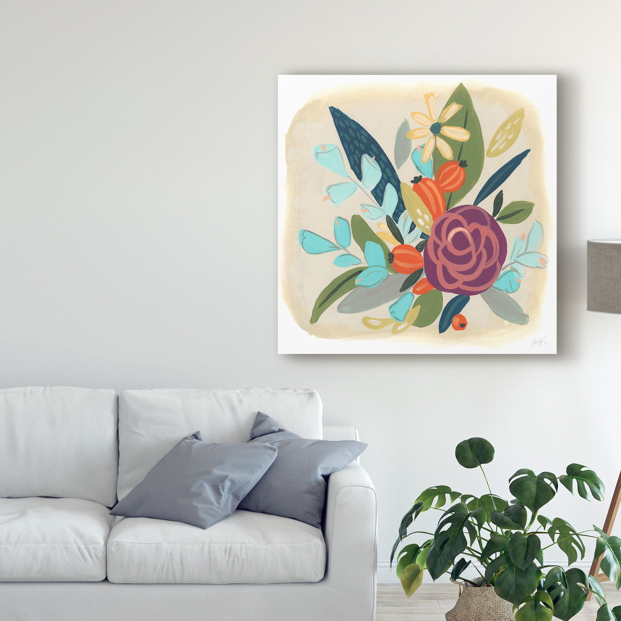 Trademark Fine Art 'Pop Posy II' Canvas Art by June Erica Vess